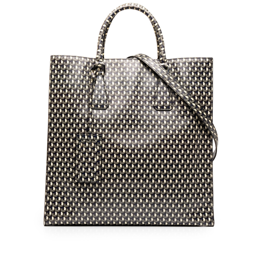 Pre-Loved Prada Saffiano Stampato Shopping Tote